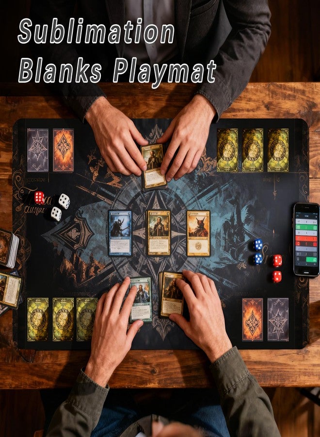 Anpuimult 10 Pcs Sublimation Blanks Playmat 14x24 Inch,Smooth Rubber Playing Mat for Trading/Board Games, Versatile Use as Game Pad & Computer Mouse Pad for Home/Game Room - Image 3